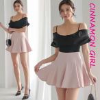 【PREMIUM】【最高級★LUXURY STYLE】【全3色】フレアミニスカート アイボリー ピンク ブラック S/M/L 【flare-j010627sk】( mja )(250114)