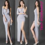 【PREMIUM】【最高級★LUXURY STYLE】【全2色】シースルーロングドレス ワンピース ネイビー ワイン S/M/L【line-long0278lux】( mja )(240910)