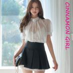 【セット商品】【全2色】ローズ装飾リボンブラウス　アイボリー ブラック 【rose-u25031801top】( mja )(250321)