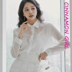 【PREMIUM】【最高級★LUXURY STYLE】【全2色】シースルー長袖ブラウス アイボリー ブラック【see-n052202top】( mja )(240529)