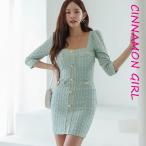 ショッピングLuxury 【PREMIUM】【最高級★LUXURY STYLE】【全1色】パンチングレースミニワンピース　スカイブルー S/M/L【square-j25100203lux】( mja )(251114)