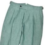 【FINAL SALE】BERWICH【ベルウィッチ】ツープリーツパンツ SCOTCH LM104 GEM GREEN リネン グリーン
