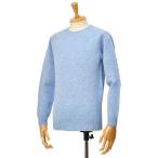 ショッピングFINAL 【FINAL SALE】【返品交換不可】INVERALLAN【インバーアラン】クルーネックニット スーパーソフトシェットランドウール Ice sea ブルー