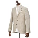 【FINAL SALE 返品交換不可】LARDINI【ラルディーニ】シングルジャケット 6000AQ SF63501 151CO ADVANCE ヴァージンウール グレンチェック ベージュ