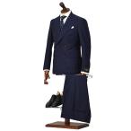【FINAL SALE】【size42】TITO ALLEGRETTO【ティト アレグレット】ダブルスーツ TA112410278 ウール ポリウレタン ネイビー