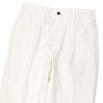 ショッピングFINAL 【FINAL SALE 返品交換不可】SANTANIELLO【サンタニエッロ】1プリーツパンツ  IRNO DSE3407 01 コーデュロイ コットン ポリウレタン ホワイト