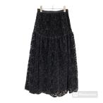 IENA LA BOUCLE (イエナラブークル) フロッキーレース バルーンスカート ブラック 36