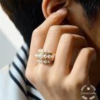 Yahoo! Yahoo!ショッピング(ヤフー ショッピング)18kgp パールとCzダイヤ ボリューム指輪 リング おしゃれ 女子力 ギフト ring