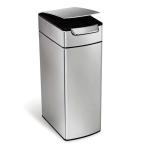 Simple Human　シンプルヒューマン　スリムタッチバー ダストボックス　40L　CW2016　シルバー　【北海道・沖縄・離島配送不可】【ラッピング不可】【代引不可】