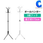 ポールハンガー スリム おしゃれ 玄関 コート掛け ハンガーラック 洋服掛け パイプ ポール 高さ約173cm ブラック ホワイト