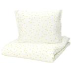 IKEA Ikea .. чехол на футон & подушка покрытие белый желтый / полька-дот узор одиночный 150x200/50x60cm m20623540 BARNDROM балка n draw m