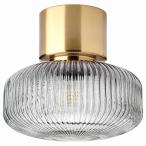 ショッピングikea IKEA イケア シーリングランプ 真ちゅう グレークリアガラス 27cm m80472034 SOLKLINT ソルクリント