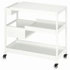 IKEA イケア ワゴン ホワイト 白 80x40cm m90474787 TROTTEN トロッテン カート