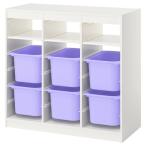IKEA Ikea место хранения combination полки / box имеется салон tiba Ida -/ белый lilac 99x44x95cm s29613136 TROFAST Toro быстрый 