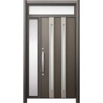 リシェント 玄関ドア3 断熱仕様 / 非防火 K4 M24型 木目調 片袖ランマ付 特注サイズ W：922〜1,446mm × H：1,974〜2,600mm カバー工法 LIXIL TOSTEM