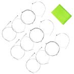 バイオリン弦3フルセットE-A-D-Gステンレス鋼コアニッケルメッキボールエンドニッケルクロム楽器用1ピースクリーニングクロス付き