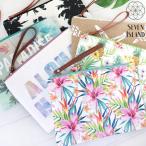 ポーチ 小物入れ おしゃれ 可愛い ハワイ 土産 SEVEN ISLAND クラッチバッグ 花柄 パームツリー ハワイアン雑貨