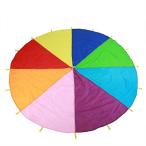 プレイパラシュート 虹柄 傘 プレイマット 3m スポーツ キッズ 子供 おもちゃ 遊びマット 屋外ゲーム エクササイズ(3M) 3M
