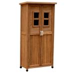 おしゃれベランダ薄型収納庫ライトブ...