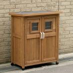 おしゃれベランダ薄型収納庫ライトブ...