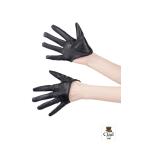 [klase] кожа перчатка половина чёрный перчатки костюмы кожа кожзаменитель искусственная кожа форма CLASSE