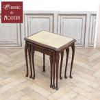  Англия античный мебель ne -тактный стол боковой стол пляж материал 1940 годы кошка ножек кошка пара Vintage Британия antique80692