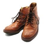 Tricker's トリッカーズ UK4.5 カントリーブーツ コマンドソール ウィメンズ ウィングチップ シーシェイド  10007178