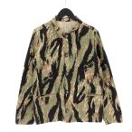NITE KLUB ナイトクラブ N HUNTING SHIRT NK11-S009 長袖シャツ ハンティングジャケット 迷彩 タイガーカモ 緑 茶 40 メンズ  中古 20011993