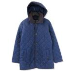 LAVENHAM ラベンハム キルティングジャケット 15-A009-DENSTON フード フーデッド キルト 英国製 ネイビー 紺 36  20016918