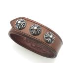 Yahoo! Yahoo!ショッピング(ヤフー ショッピング)CHROME HEARTS クロムハーツ ブレスレット 3B/2SNAP クロスボール レザー 3ボタン 2スナップ シルバー ブラウン 中古【中古】30007239