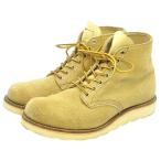 REDWING レッドウィング US8E 26cm クラシックラウンド 8167 四角犬タグ ワークブーツ BEIGE ホーソーン アビリーン ラフアウト  35003574