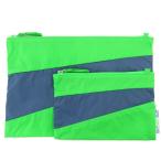  прекрасный товар SUSAN BIJL Susan bell сумка The New Pouch S/M 2 позиций комплект "губа" Stop зеленый / темно-синий 40010279