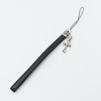 良品 Chrome Hearts クロムハーツ 携帯ストラップ タイニー CHクロス チャーム SV925 ブラック Tiny Cross Cell Phone Strap 中古 50009229