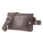 Yahoo! Yahoo!ショッピング(ヤフー ショッピング)美品 HTC SUNSET エイチティーシー 3Way Body Bag ウエストバッグ ショルダーバッグ スタッズ ダークブラウン 茶 レザー  バッグ  中古 60005787
