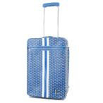 GOYARD ゴヤール キャリーケース 3A0107IISS6 ヘリンボーン スーツケース PVC 2輪 ブルー 青 36L バッグ 鞄  中古 65001184