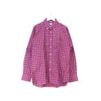 ショッピングINDIVIDUALIZED INDIVIDUALIZED SHIRTS チェック ボタンダウンシャツ 赤 未使用 インディビジュアライズドシャツ 15 1/2【中古】70001924