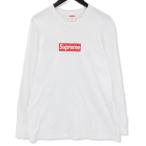 Supreme シュプリーム 長袖Tシャツ Box Logo L/S Tee ボックスロゴ コットン USA製 ホワイト 白 M タグ付き  71009482