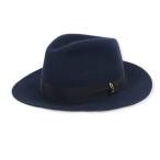 良品 Doria1905 ドリア1905 ハット ウール 中折れ 伊勢丹 イタリア製 ソフトハット ネイビー 紺 59 帽子 メンズ  中古 81000001
