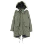 DELUXE デラックス モッズコート D5202 ミリタリー ロング ジャケット ボーダー 無地 coat jacket フード オリーブ M メンズ  中古 92001518