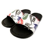 ショッピングベナッシ 未使用 NIKE ナイキ BENASSI JDI PRINT 631261-035 ベナッシ JDI プリント サンダル ブラック 黒 26cm 箱付スニーカー  中古 98000290