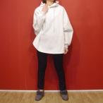 裏起毛ドルマンパーカー スウェット トレーナー レディース 長袖 チュニック プルオーバー オートミール オフ ゆったり 春秋冬 大人 新品