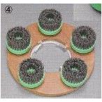 miyaki зеленый щетка ×5 шт +14 дюймовый щетка специальный из дерева накладка шт. ( plate имеется ) комплект [ для бизнеса зеленый щетка комплект карбид качество щетка MIYAKI]