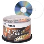 ショッピングdvd-r ロジテック DVD-R CPRM対応 1回記録用 録画用 4.7GB 120分 16倍速 記録メディア スピンドルケース 50枚入り LM-