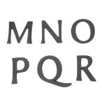  большой знак черный 45mm латунь алфавит M N O P Q R почтовая доставка кошка pohs 