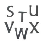  большой знак черный 45mm латунь алфавит S T U V W X почтовая доставка кошка pohs 