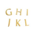DIY レター ナンバー 大文字 ゴールド 真鍮 23mm　GHIJKL メール便 ネコポス