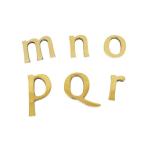 真鍮 レター 小文字ゴールド45mmアルファベットm n o p q r メール便 ネコポス