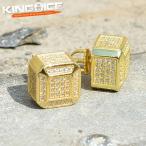 Yahoo! Yahoo!ショッピング(ヤフー ショッピング)KING ICE キングアイス ゴールドピアス 2個セット 3Dキューブ 14金コーティング セール
