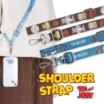 スマホショルダーストラップ かわいい トムとジェリー ストラップホルダー 斜め掛け ストラップ 長さ調整 ネックストラップ 携帯