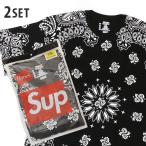 ショッピングシュプリーム 新品 シュプリーム SUPREME x ヘインズ Hanes Bandana Tagless Tee 2-pack Tシャツ 2枚セット BLACK ブラック 黒 200009034051 半袖Tシャツ